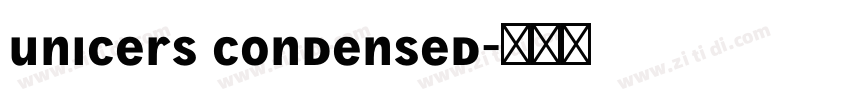 unicers condensed字体转换